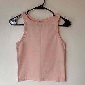 H&M Pink Fitted Crop Tank Top